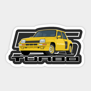 Car 5 Turbo 1980 v2 yellow Sticker